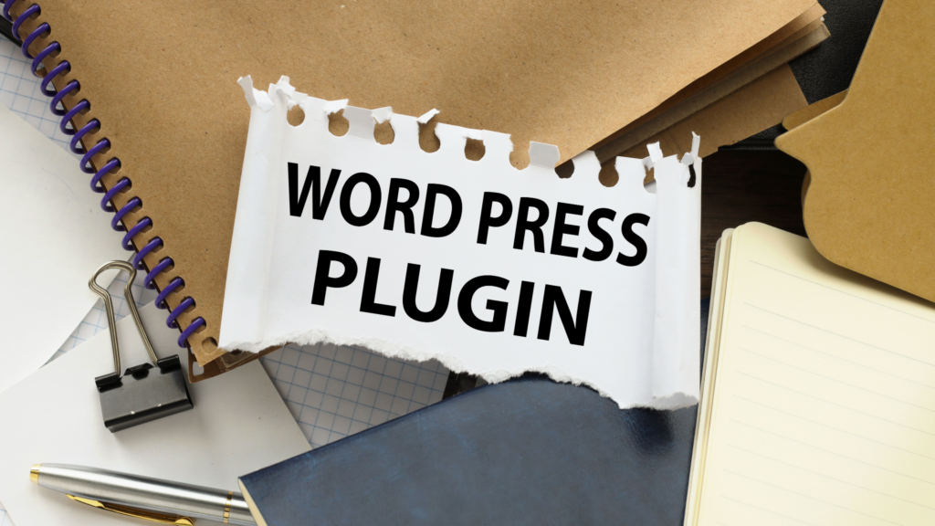 Picture of a piece of paper with WordPress Plugin written on it
